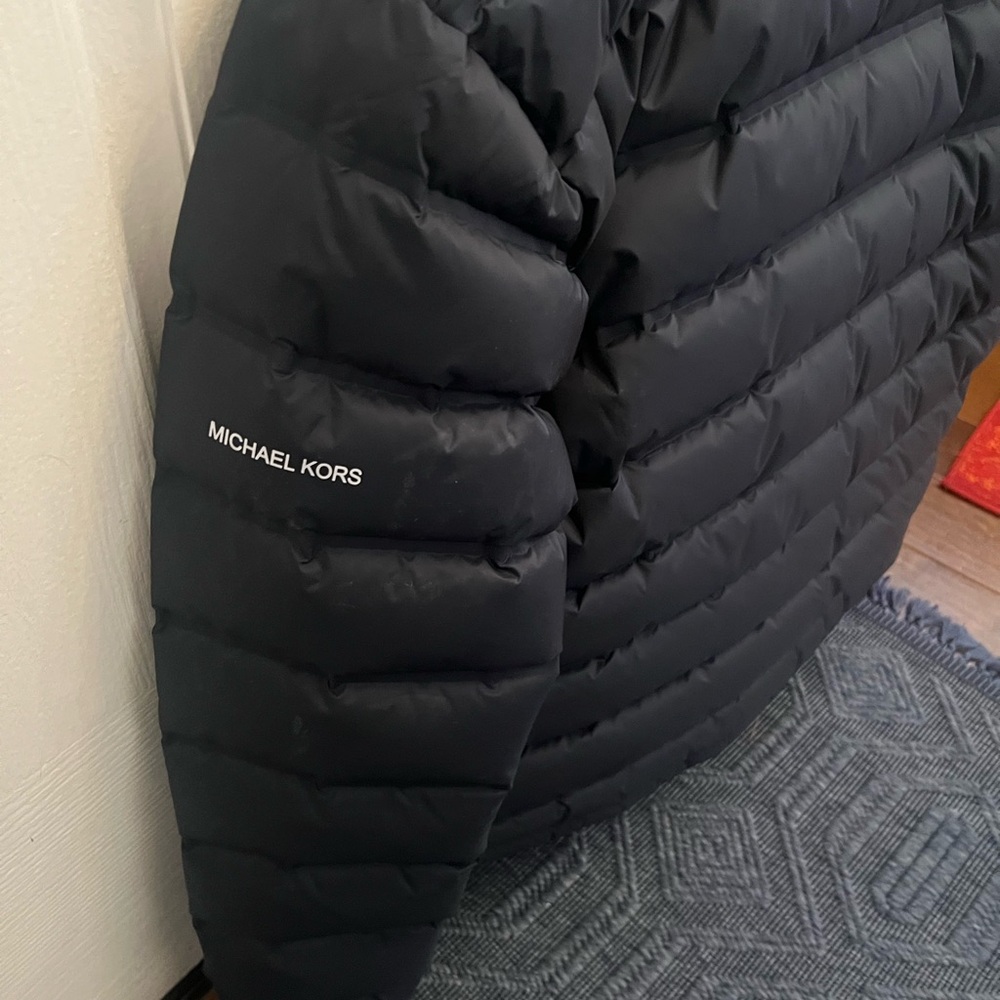 Michael Kors Navy Quilted Jacket - Picture 5 of 6